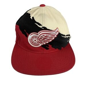 Detroit Red Wings NHL Hockey Hat Cap‎ Snapback Red Black Beige
